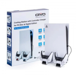 OTVO Cooling Stand with Charging Station and Suction Cooling Fan,Dual Controller